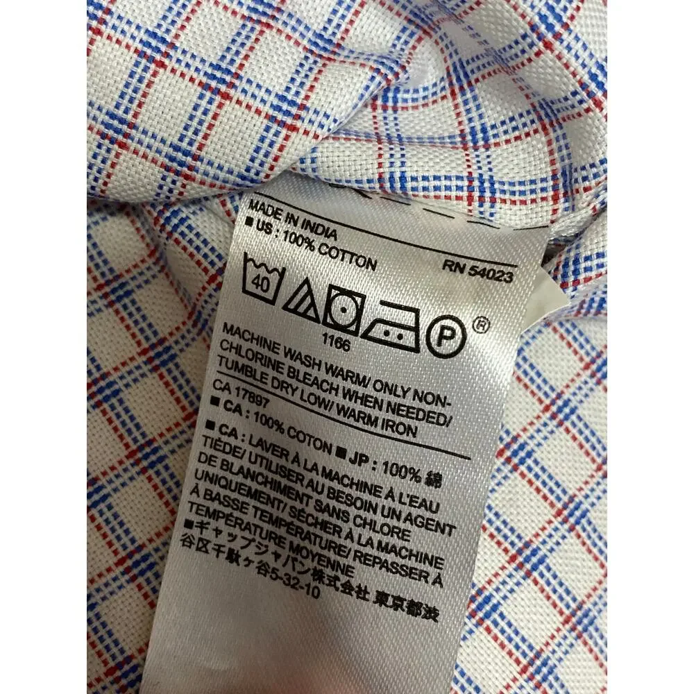 Banana Republic Men's Plaid Check Collared Long Sleeve Button Down Shirt Top L